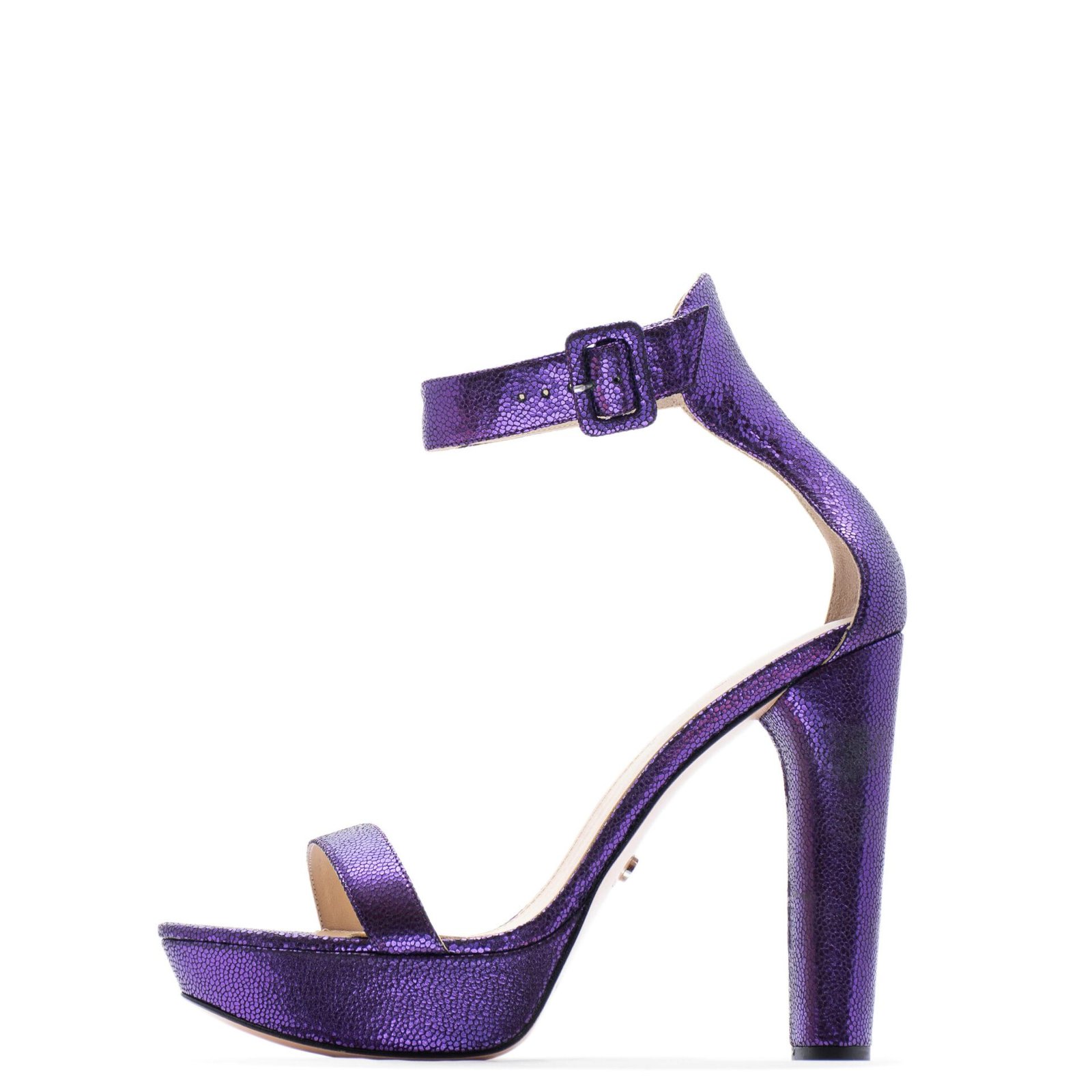 Purple platform sandal wedding heels