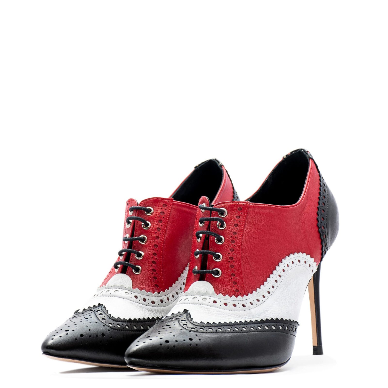 pointed-toe oxford heels for men & women