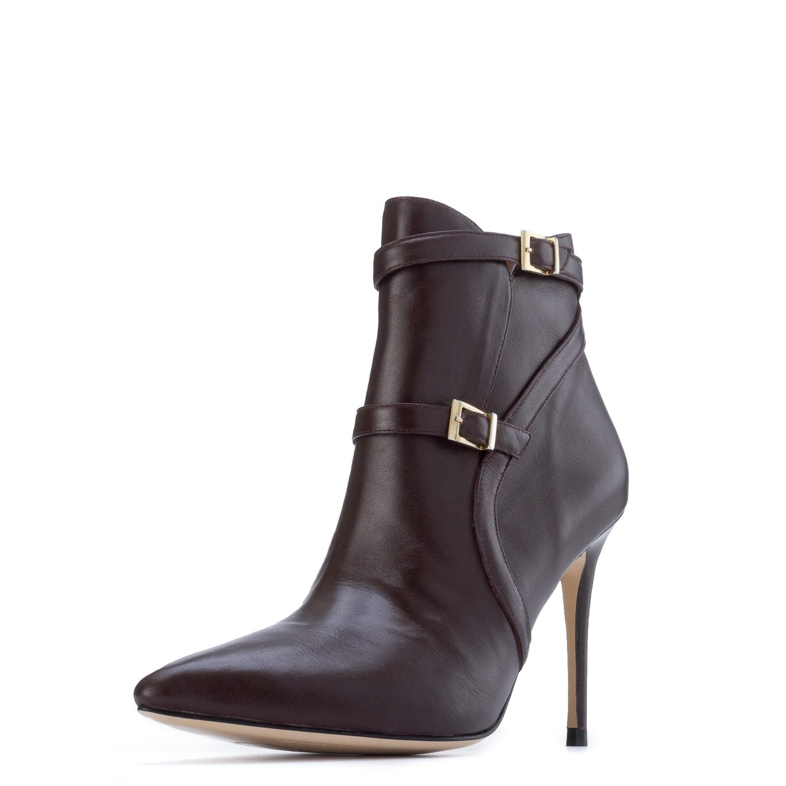 brown pointed toe boots
