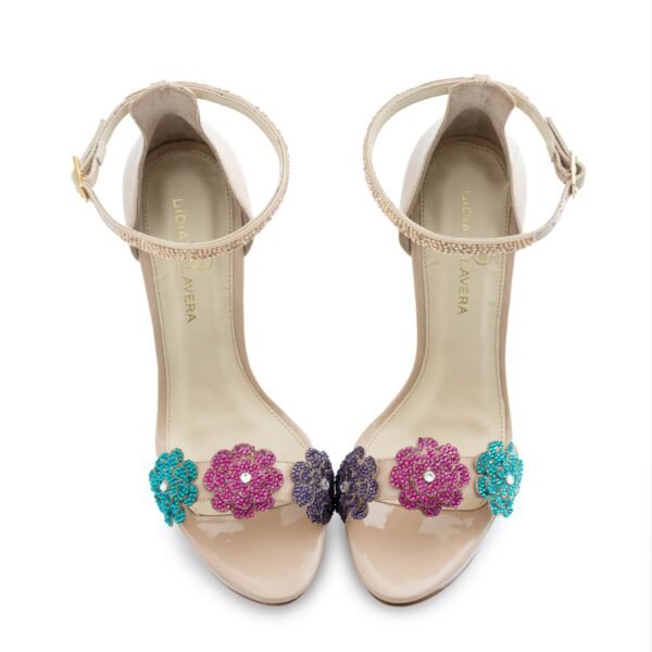 wide width sandals with flowers