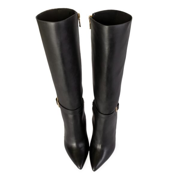 black high heel boots for men