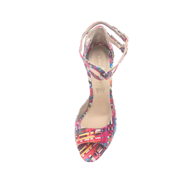 Multicolor Strappy Sandals with Crystals